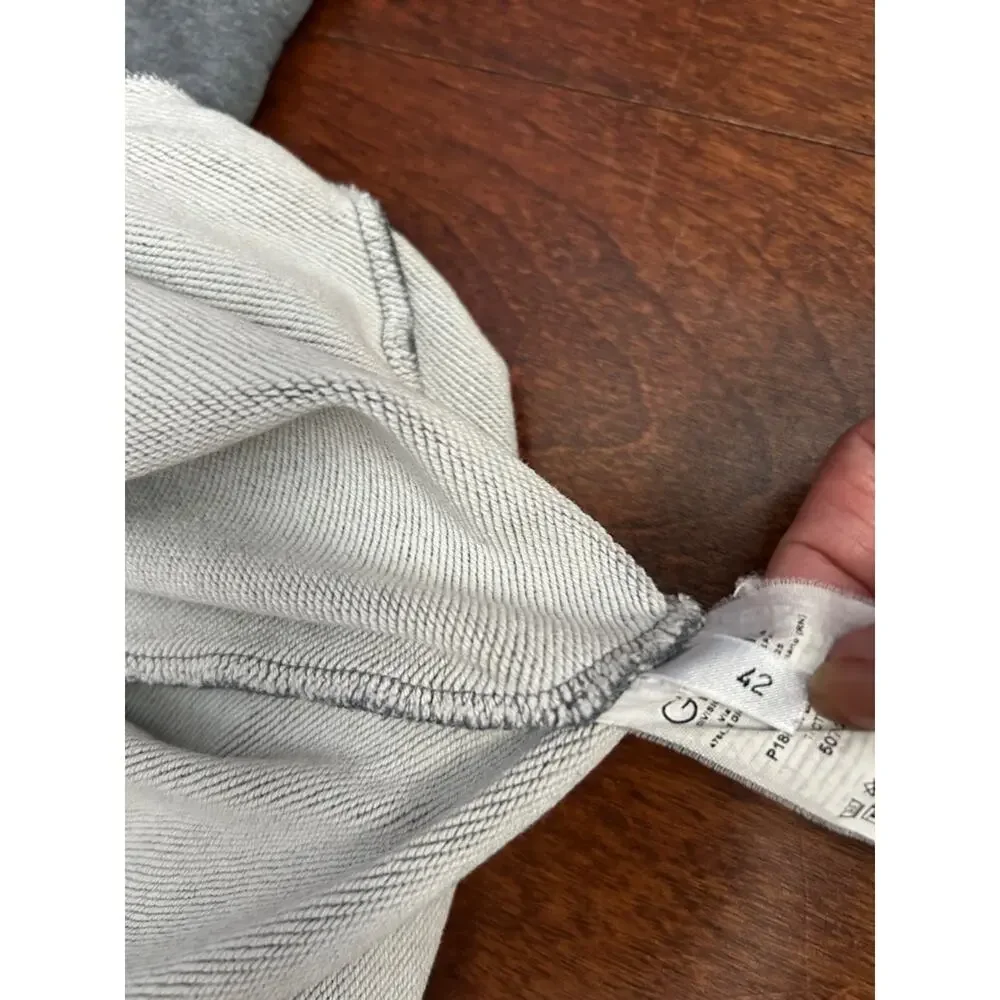 N°21 Women’s Gray Logo Crewneck with Velvet Patch Letters, Size Medium (It42)